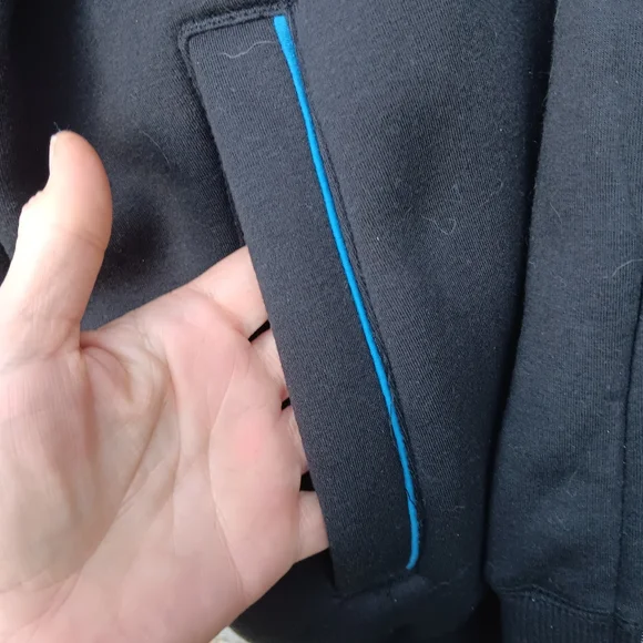 Like-new XL mens Carolina Panthers Sherpa Lined Hoodie - Picture 5 of 8